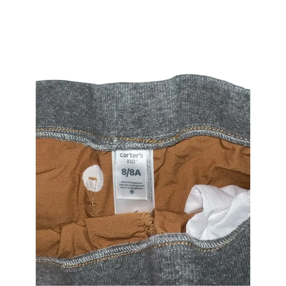 Carters Kid Easy Pull-On Dock Shorts. Brown/Khaki (Size 8)